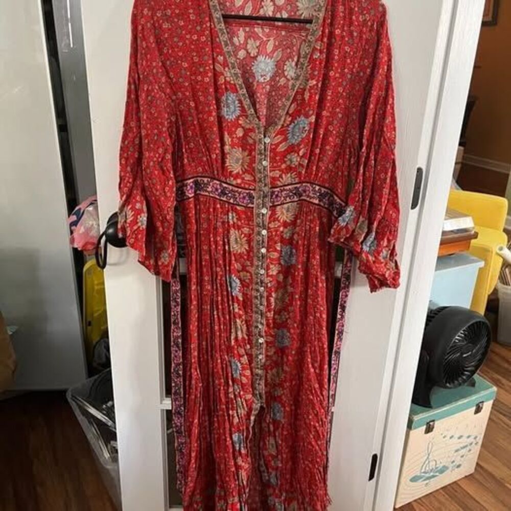 Spell & The Gypsy Collective Red Floral Boho Maxi Dress M